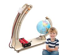 Kit d'artisanat pour sciences de l'éducation - Ensemble de construction de satellites spatiaux en bois, projet d'assemblage artisanal bricolage, jouet de construction d'apprentissage STEM | At