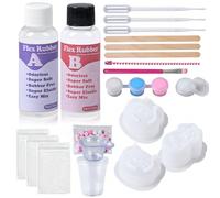 Kit d'artisanat Taba, Kit de fabrication de bijoux DIY, Silicone liquide AB 1:1 avec 3 moules pour la fabrication d'artisanat en gel, Créez vos propres kits de fabrication d'artisanat en gel ultra dou