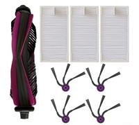 Kit d'aspirateur, brosse principale, brosse latérale et filtre pour robot Evo Plus E20, 1 brosse à rouleau, 4 brosses latérales, 3 filtres