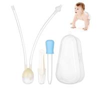 Kit D'aspirateur Nasal Pour Bébé Avec Conception Anti-Reflux, En Silicone, Avec Distributeur De Médicaments Et Pince À Épiler, Bleu