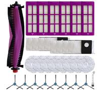 Kit d'aspirateur pour robot, brosse latérale principale, filtre serpillère, sac à poussière compatible avec Eureka J15 Pro Ultra Ensemble de pièces de rechange