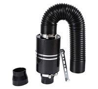 Kit d'aspiration d'air froid en fibre de carbone, Système d'aspiration filtre à air sport voiture boîte filtre à air Rubber Intake Flow pantalon tuyau air froid filtre série 3"boîte universelle