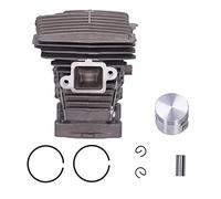 Kit d'aspiration cylindrique de 38 mm de rechange pour tronçonneuse, comprend cylindre, piston, anneaux, clips et broche, alliage d'aluminium de silicium, taille standard, une pièce,