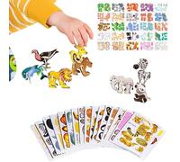 Kit d'assemblage créatif en papier, 25 pièces, jouet de modèle Jigsaw, kit d'artisanat de développement des cerveaux, kit de jeu d'apprentissage interactif facile à construire, pour les voyages en