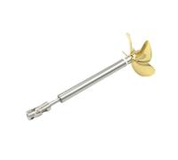 Kit D'assemblage D'axe De Hélice 4mm pour Bateau RC - Hélice 4 Pales en Alliage De Zinc 60mm avec Axe D'entraînement en Acier Inoxydable pour Bateau Modèle(6.00mm,13CM/08CM)