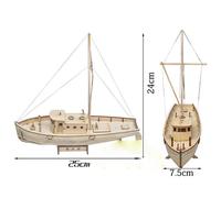 Kit D'assemblage De Bateau En Bois, Modèle De Voilier, Puzzle, Jouets, Cadeau, 1:30