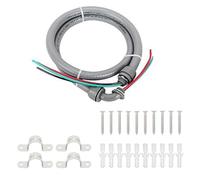 Kit d'assemblage de fouet électrique 1,2 cm 1,2 m sans métal étanche aux liquides avec fil de calibre 10 et conduit électrique flexible