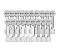 Kit d'assemblage de meubles - Lot de 20 connecteurs à came de 15 mm - Système d'écrou de verrouillage excentrique pour panneaux de particules et armoires en bois massif - Réparation de garde-robe