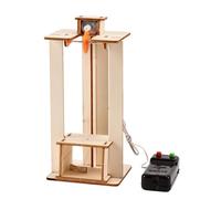 Kit d'assemblage de modèle d'ascenseur contrôlé par fil en bois, Transmission mécanique, expérience physique, aide pédagogique, invention scientifique faite à la main, outil éducatif for étudiants