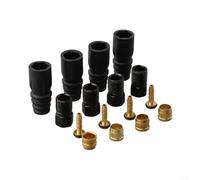 Kit d'assemblage de tuyau de frein à disque hydraulique compatible avec Tektro avec olives, vis ardillons, aiguilles à huile et composants de manchon