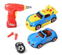 Kit D'Assemblage De Voiture 2 En 1 Pour Bébé, Jouets De Construction, Avec Lumière Sonore, Vis