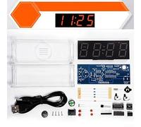 Kit d'assemblage d'horloge à tube numérique à faire soi-même pour apprendre l'électronique de base tout en construisant la vôtre (orange)