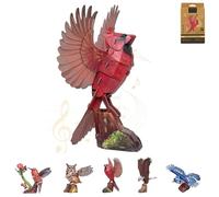 Kit d'assemblage d'oiseaux, kit de Puzzle de modèle d'oiseaux 3D à Faire soi-même avec Son, Construction de Puzzle sans Colle, Kits de modèles en Papier Uniques pour Adultes Adolescents (#A)
