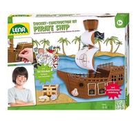Kit d'assemblage - LENA - 42645 - Bateau de pirates - 50 autocollants - À partir de 5 ans