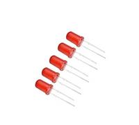 Kit d'assortiment de 100 LED rondes F5 5 mm, 5 couleurs, diodes électroluminescentes diffuses ultra lumineuses pour Projets Électroniques(RED)