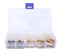 Kit d'assortiment de 180 vis et écrous hexagonaux en laiton, nylon et acier inoxydable avec filetage M3 pour projets électroniques, bricolage et réparations domestiques.