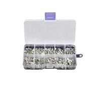 Kit d'assortiment de 320 cosses 10 en 1 en laiton non isolées, fourches à anneau, type U, connecteurs de câbles et fils, à sertir