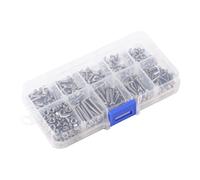Kit d'assortiment de 340 vis et écrous M3 en acier inoxydable 304, tête cylindrique dans une boîte en plastique transparent réutilisable pour machines, réparation de meubles,