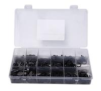 Kit d'assortiment de 450 clips à ressort |Clavettes demi-lune et circlips en E pour bricolage, automobile et réparations domestiques |Jeu de goupilles élastiques en acier au