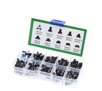 Kit D'assortiment De Boutons Poussoirs 6x6, 180 Pièces, 10 Types D'interrupteurs Lumineux, Bouton-Poussoir, Allumage/Extinction, Tendance