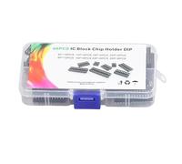 Kit d'assortiment de broches plates en plastique isolées, support de puce DIP, prise IC, composants de Circuit 6P à 28P, 66 pièces
