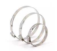 Kit d'assortiment de colliers de serrage pour tuyaux en acier inoxydable 304, 5-20 pièces, 5,3-159 mm, à une seule oreille