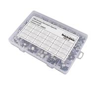 Kit d'assortiment de condenteur électrolytique 400pcs 24 valeurs 1uf 1000uf 6.3V 50V Condenteurs en aluminium avec boîte de stockage pour les projets et réparations électroniques