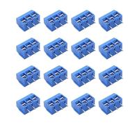 Kit d'assortiment de connecteurs for borniers PCB, pas de 5,0 mm, KF301, broches droites 2P/3P, vis, 10/50 pièces(3P Blue,30PCS)