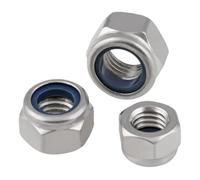 Kit d'assortiment de contre-écrous, 5 pièces-50 pièces M2 M3 M4 M5 M6 M7 M8 M10 M12 en acier avec écrou blocage nylon zinc blanc noir/acier inoxydable(Stainless Steel 304,M2 50pcs)