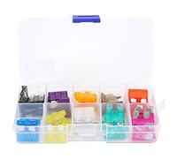 Kit d'assortiment de fusibles 50 pièces automobile voiture bateau camion borne en zinc résistance à la corrosion excellente conductivité boîte de rangement facile à opération