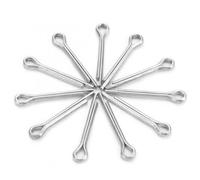 Kit d'assortiment de goupilles fendues en U acier inoxydable 304, 150 pièces M1.6 M2.5 M3.2 M4 pour Mécanique