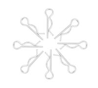 Kit d'assortiment de goupilles fendues, goupille d'attelage, 1 * 18mm Type R Clips de goupille fendue en fer galvanisé Goupilles de retenue plaquées Pinces à ressort Épingle à cheveux (Lot de 50)