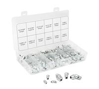 Kit D'Assortiment de Graisseur, M6 M8 M10 Assortiment de Graisseurs, 130 Pcs Assortiment de Graisseur a Visser, Droit et Coudé Graisse Raccord 45° 90° 180°, pour Équipement Mécanique