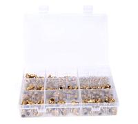 Kit D'assortiment de Graisseurs en Laiton, 160 Pièces, Kit de Raccords Zerk de Graisse Hydraulique avec Boîte en Plastique pour Remplacer les Pièces Manquantes