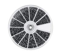 Kit d'assortiment de Petites Mini vis écrous 600pcs 12 Types de boulons boulons Attaches Assorties M1 M1.2 M1.4 M1.6 pour Montres Glassess