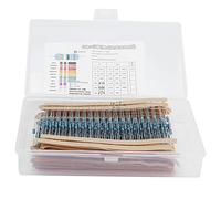 Kit d'assortiment de résistance 600PCS 1 / 4W Film métallique | 30 valeurs 10Ω - 1MΩ ± 1% Tolérance | Résistances à faible bruit pour les projets électroniques/bricolage /