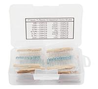 Kit d'assortiment de résistances de films métalliques 525pcs 17 Valeurs 1 / 4W Composants électroniques de haute précision pour les projets d'électronique DIY et réparation