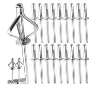 Kit D'assortiment De Rivets Aveugles À Trois Volets En Aluminium, 50/300 Pièces, Tête Ronde, Pop, for Bois, Plastique, Réparation Automobile, Clous De Fixation(200PCS,4mm)