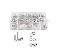 Kit d'assortiment de rondelles d'écrous à tête plate en acier inoxydable 304