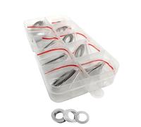 Kit d'assortiment de rondelles fines en acier inoxydable 304 DIN 988 M9 M10 M12 M13 M14 M15 M16 M17 M18, cale de réglage et joints lisses(Set 1mm)
