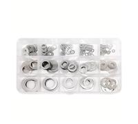 Kit d'assortiment de rondelles plates 1 jeu de rondelles plates Ultra fines M3 à M20 0.1mm .2mm .30mm, Kit joints unis cale fine, boîte en acier inoxydable(0.1mm 600pcs)
