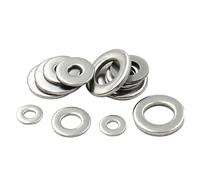 Kit d'assortiment de rondelles plates 2-100 pièces M1.6/M2/M2.5/M3/M4/ M5/M6/M8/M10-M22 grande rondelle plate en acier inoxydable grand joint métallique Meson rondelles simples(M18x34x2 (2pcs))