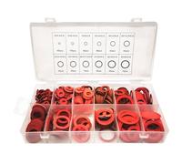 Kit d'assortiment de rondelles plates d'étanchéité lisse et résistante à l'usure, 600 pièces, joint de bouchon vidange en papier en acier rouge pour automobile et.
