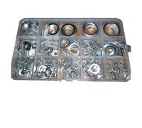 Kit d'assortiment de rondelles plates Joints de bouchon vidange d'huile rondelle, 540/450/360/280/200 pièces, plate en aluminium, combinaison KitM6 M8 M10 M12 M14 M16 M18 M20 M22 M24(360PCS M5-M22)