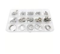 Kit d'assortiment de rondelles plates Kit d'assortiment de joints plats Ultra fins en acier inoxydable, 600 pièces, M3 M4 M5 M6 M8 M10 M12 M16 M20, cale réglage(Thick 0.1mm)