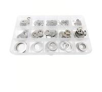 Kit d'assortiment de rondelles plates Kit d'assortiment de joints plats Ultra fins en acier inoxydable, 600 pièces, M3 M4 M5 M6 M8 M10 M12 M16 M20, cale réglage(Thick 0.30mm)