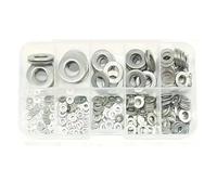Kit d'assortiment de rondelles plates Rondelles plates en acier inoxydable, joints unis, rondelles métalliques, anneaux, Kits d'assortiment de vis M2 .5 M3 M4 M5-M12(360Pcs)