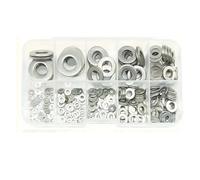 Kit d'assortiment de rondelles plates Rondelles plates en acier inoxydable, joints unis, rondelles métalliques, anneaux, Kits d'assortiment de vis M2 .5 M3 M4 M5-M12(580Pcs)