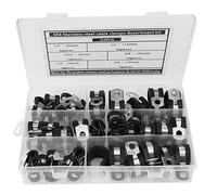 Kit d'assortiment de serre-câbles en acier inoxydable, 52 pièces, solution de gestion des fils de qualité supérieure pour automobile, industriel, marin, usage domestique, noir