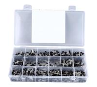 Kit d'assortiment de transistor 900 PCS | 18 types Semi-conducteurs triodes de diode | Faible consommation à forte stabilité pour l'électronique | Matériau en silicium avec boîte